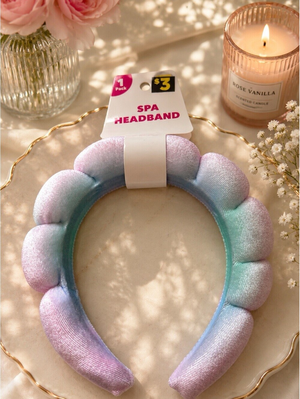 Pink Tie Dye Spa Headband